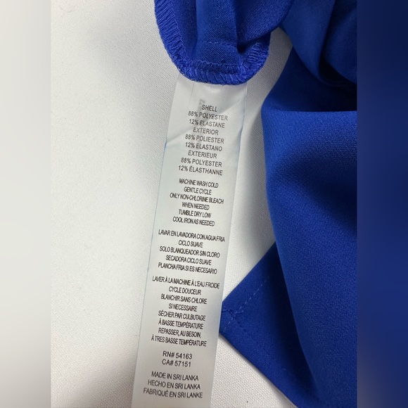 Vince Camuto royal blue jumpsuit with faux crop top attached overlay. Size 2 - Picture 9 of 10